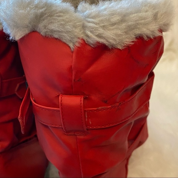 Nortic Boots Women’s Size 8M Red Color Slip On Snow Boot Fur Lining‎ - Picture 6 of 7